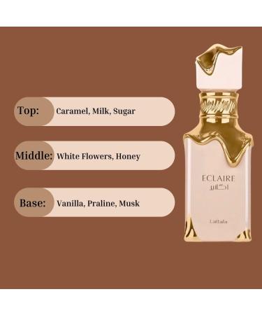 LATTAFA Eclaire EDP Spray 100ML (3.4 OZ) Long Lasting Enchanting Fragrance For Women. (PACK OF 3) Musky Caramel Floral Vanilla Sweet - Buy Online on GoSupps.com