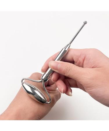 Buy Tefexer Stainless Steel Double-Sided Face Roller | Anti-Aging Massage Tool for Face Eyes & Neck | Relieve Fine Lines & Wrinkles - Buy Online on GoSupps.com