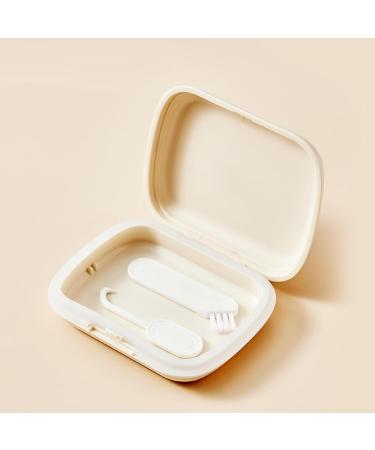 Retainer Holder ETUI | Portable Storage Box for Retainer Tooth Clips | Hygienic Orthodontic Protection - Slim Milky White - Buy Online on GoSupps.com
