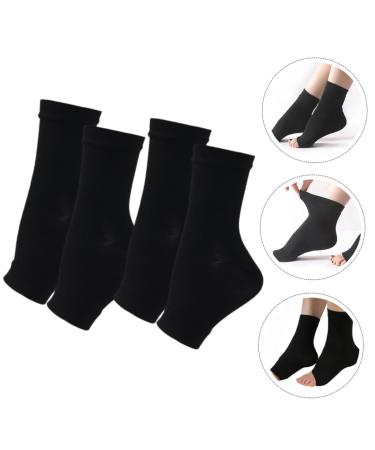 4 Pairs Ankle Compression Socks | Tendonitis Brace & Heel Protectors | Best Ankle Sleeves for Men | Breathable Cotton Support Socks - Buy Online on GoSupps.com