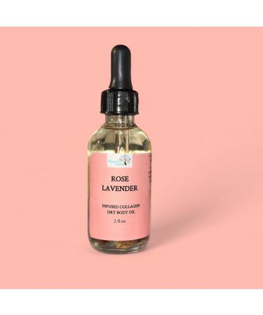 Lavender & Rose Body Oil - Deep Hydration for Radiant Skin Soothing Aroma Perfect for All Skins - 2oz - Buy Online on GoSupps.com