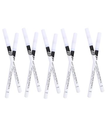 NOLITOY 24pcs Eyeliner Pencil Eyeshadow Wooden Pencils White Eye Line Cosmetics Tools Woman Pretty Brush