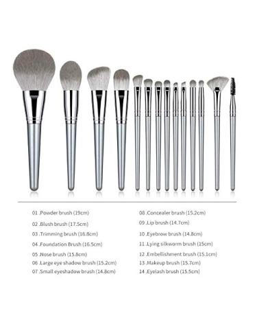 Beginner Makeup Brush Set - 14 Soft Brushes for Foundation Powder Concealer Blush & Eyeshadow | Best for eCommerce - Buy Online on GoSupps.com