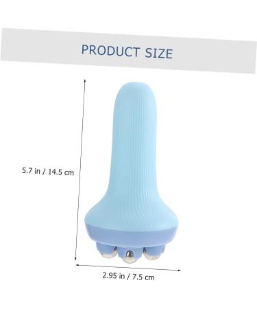 Buy Gleavi Metal Massage Roller - Yoga Tools & Manual Muscle Relief | 14.5x7.5cm Blue | Effective Body & Face Massager - Buy Online on GoSupps.com