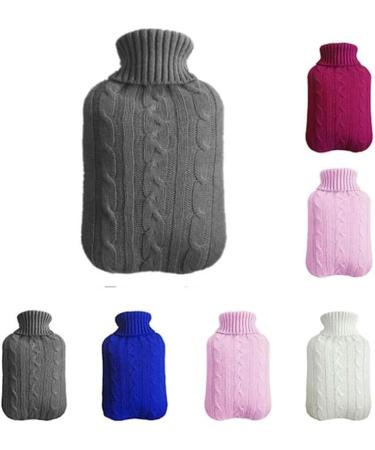 MAIES Hot Water Bottle with Removable Knitted Cover - Large Washable & Cold-Proof for Winter Comfort | International Shipping Available - Buy Online on GoSupps.com