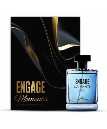 Engage Moments Luxury Perfume Gift Box for Men 100ml L'amante Aqua EDT Fragrance Scent Ideal Birthday Gift