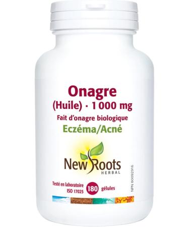 New Roots Herbal - Evening Primrose Oil 1 000 mg - 180 softgels - Made with Organic Evening Primrose - Eczema/Acne 180 count (Pack of 1) - Buy Online on GoSupps.com
