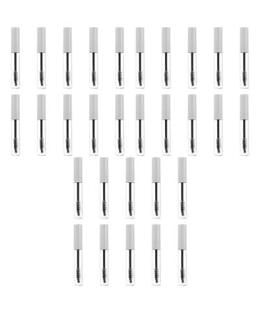 TOVINANNA 30 Pcs Eyelash Tube Mascara Bottles Empty Eyelash Mascara Eyelash Wand Tube Cosmetic White Plastic