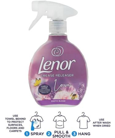 Lenor Crease Releaser Spray Removes Creases in Fabric 500ml Pack of 2 Fragrances: Spring Awakening & Exotic Bloom + Our Gift for You: Organza Small Bag - Buy Online on GoSupps.com