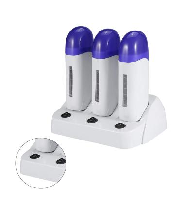 High Quality ABS Wax Warmer with Transparent Window & Lid - EU Plug Triple | Perfect for Home Use - Buy Online on GoSupps.com