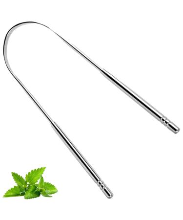Zlongron U-shaped metal stainless steel toungescraper is a bad breath eliminating oral care tongue brush durable easy to clean tongue scraper with case. bring you a day of fresh breath.