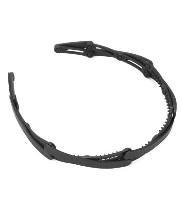 Folding Headband Hair Headpiece Simple Card for Summer Outgoing Summertime Headbands (Black)