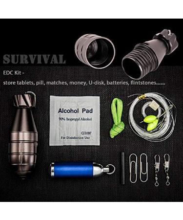 Waterproof Keychain Pill Case with Glass Breaker - EDC Gadget Storage for Travel & Outdoor Survival - Buy Online on GoSupps.com