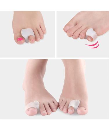 4 PCs Transparent Silicone Toe Separators - Gel Spreaders for Overlapping Toes & Big Toe Relief - Buy Online on GoSupps.com