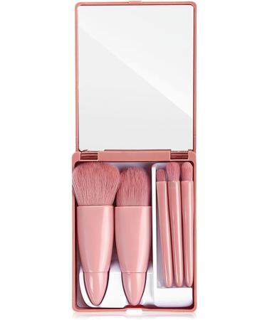 kawehiop 5 Pieces Makeup Brushes Plastic Handle with Mirror Powder Foundation Beauty Make Up Soft Brush Beginner Cosmetics - Buy Online on GoSupps.com