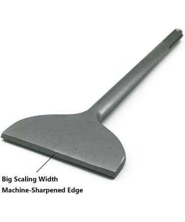 SPKLINE 4.5 Inch Wide Machine Sharpened Tile & Thinset Removal Scaling Chisel Bit Thinset Scraper & Floor Scraper  SDS MAX Shank Semicircle Shape Scaling Blade  (4.5" X 14") - Buy Online on GoSupps.com