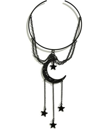 Buy Moon Stars Fringe Black Open Armlet - Halloween Armband for Women & Girls | Stylish Upper Arm Bangle (Black Moon - Buy Online on GoSupps.com