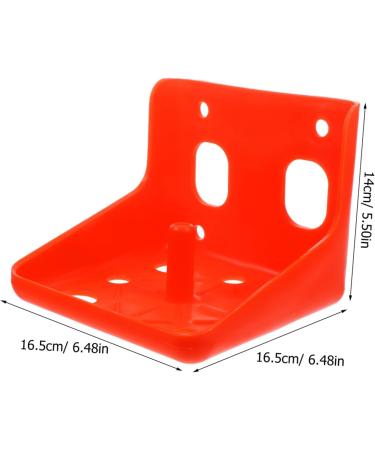 FRCOLOR 2pcs Cattle and Sheep Lick Brick Box Plastic Stand Lamb Feeding Bucket Animal Husbandry Supply Trays 16.6x16.6cm Orange - Buy Online on GoSupps.com