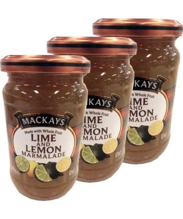 Mackays Lime and Lemon Marmalade Pack of 3 jars of 340g (lemon marmalade)
