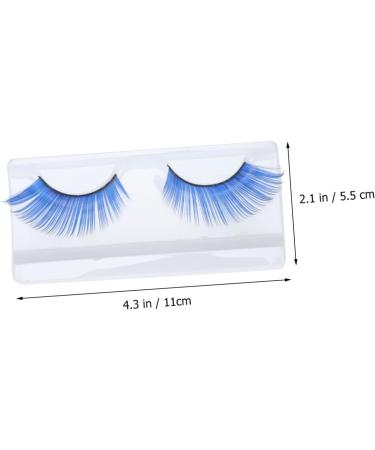 ABOOFAN 2 Pairs Blue Long Eyelashes Halloween Fake Lashes Makeup Long Fake Eyelashes Halloween Artificial Eyelashes Halloween Makeup Eyelashes Cosplay Miss False Eyelashes - Buy Online on GoSupps.com