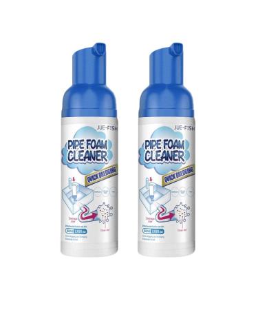 Drain Clog Remover and Cleaner Powerful Sink and Drain Cleaner Chemical Cleaner Agent for Kitchen Toilet Pipe Dredging Fast Effective Foaming Cleaner (2pc)