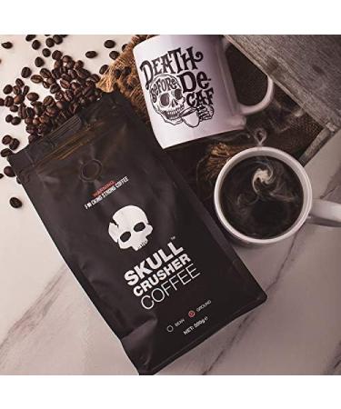 Skull Crusher Coffee | Ground Coffee (500g) | Warning: World's Strongest Coffee | Rainforest Alliance Certified Strong Coffee | High Caffeine Ground Coffee - Buy Online on GoSupps.com