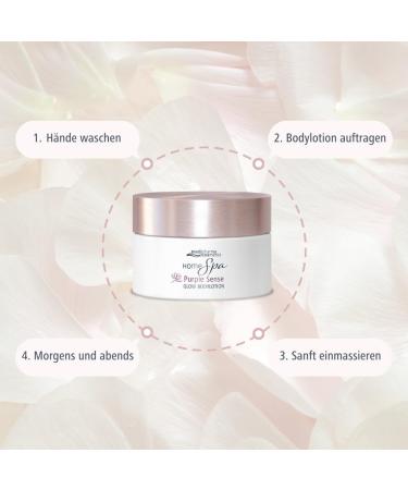 Dr Theiss Naturwaren Home Spa Purple Sense Glow Body Lotion nourishing with glycerin and hyaluronic acid Glossy pigments give a delicate glow more pleasant floral scent 250 ml - Buy Online on GoSupps.com