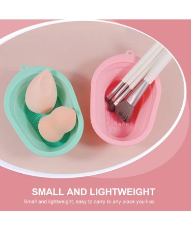 Buy Heallily Foldable Makeup Brush Cleaning Box Set - Silicone Scrubber & Bowl for Cosmetics - 4 Mixed Colors - International Shipping Available - Buy Online on GoSupps.com