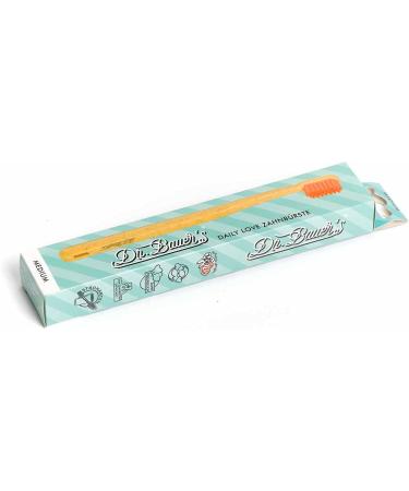 Dr. Bauers Daily Love Toothbrush Medium - Eco-Friendly Daily Care (1 Piece) - International Shipping - Buy Online on GoSupps.com