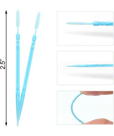 Medsuo 100PCs Blue Plastic Dental Picks - Soft Interdental Brushes & Flossing Tools for Portable Oral Care - Buy Online on GoSupps.com