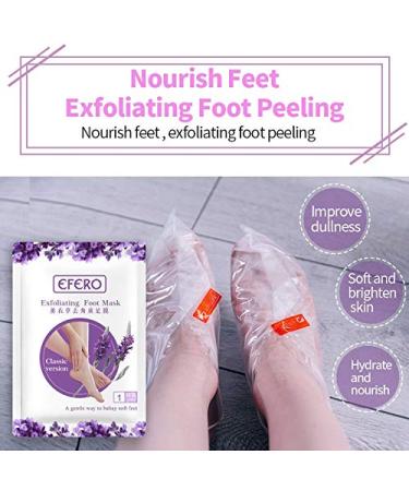 efero Peeling Foot Masks - Remove Dead Skin & Achieve Smooth Heels | Pedicure Socks for Soft Feet - Buy Online on GoSupps.com