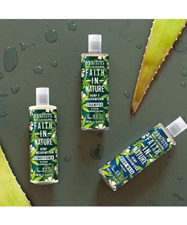 Faith In Nature Hemp & Meadowfoam Body Wash - Restoring, Vegan, Cruelty-Free - 400ml (Pack of 1) - Buy Online on GoSupps.com