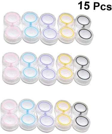 Shop Lurrose 15-Piece Lens Container Set - Travel-Safe Transparent Lens Organizer & Cute Accessories for Contacts - Ideal for International Shipping - Buy Online on GoSupps.com