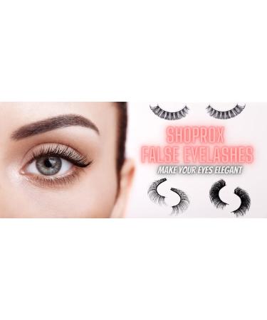 Shoprox Russian Strip Lashes - Fluffy False Eyelashes for Parties, Weddings & Gifts - Natural Look for All Eye Shapes | Non-Magnetic Fake Eyelashes - Buy Online on GoSupps.com