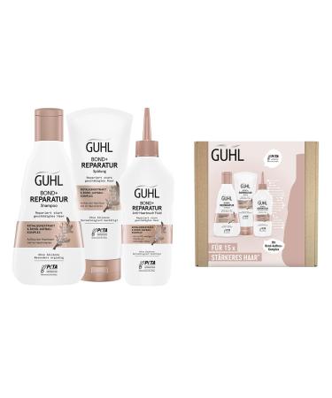 Guhl Guhl Bond+ Repair Kit - Contents: Bond+ Shampoo 250 ml + Conditioner 200 ml + Anti-Breakage Liquid 150 ml - Hair Fibre Structure Deep Inside Hair - No