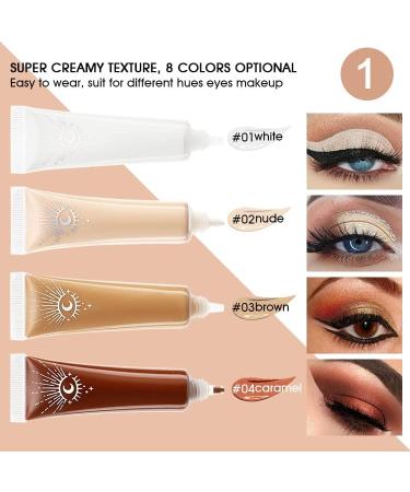 DE'LANCI Eyeshadow Primer Base Matt - Waterproof & Anti-Aging White Eye Primer - Buy Online on GoSupps.com