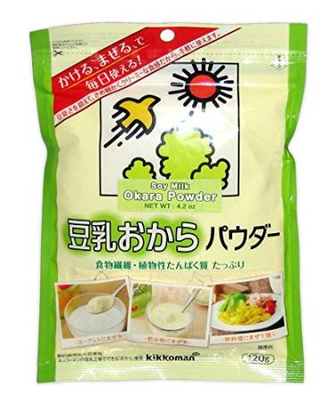 Japanese Diet Soy Milk Okara Powder (Dried Soy Pulp flour) (English Description on the Back) 4.2 oz 4.2 Ounce (Pack of 1)