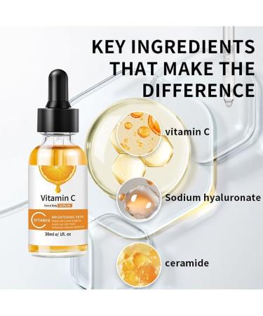 2PCS Vitamin C Facial Serum Essence Antiaging Serum & Eye Serum with Vitamin C 30ml Face serum Esencia del suero facial de vitamina C - Buy Online on GoSupps.com