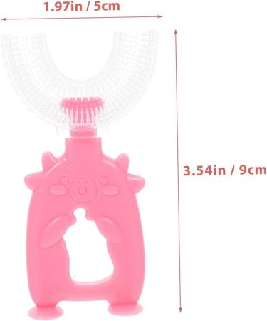 Minkissy 12 STK U-Shaped Toothbrush for Children - Whole Mouth Cleaning Baby Toothbrush - Durable & Safe PP Design - Buy Online on GoSupps.com