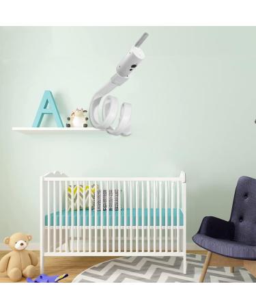 Universal Baby Monitor Bracket - Adjustable Baby Camera Holder for Cot Railing - Compatible with Most Baby Monitors (White) - Buy Online on GoSupps.com