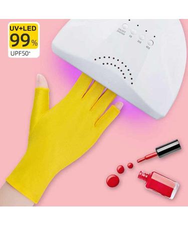Weltition Anti UV Gloves for Nail Lamp Light Skin Care Fingerless Gloves for Protecting Hands from The Sun and Nails UV Light Rose - Buy Online on GoSupps.com