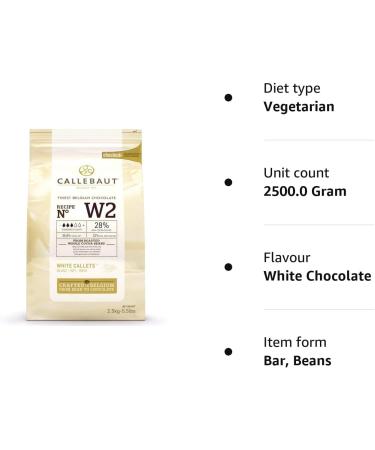 Callebaut Select White W2 Chocolate Callets 2.5 kg - Buy Online on GoSupps.com