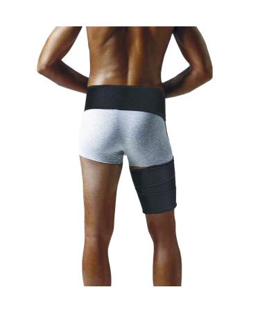 Hip Groin Stabilizer & Thigh Compression Sleeve - Pain Relief Wrap for Hip Joint, Sciatica & Nerve Brace - Adjustable Leg Support for Men and Women - Buy Online on GoSupps.com