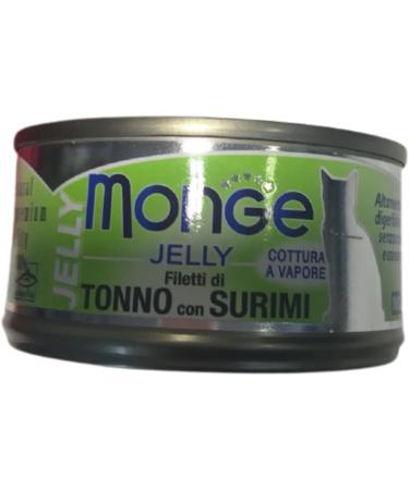 Monge Jelly natural de qualit sup rieure Filets de thon avec surimi pour chats cuisson la vapeur. Lot de 24 bo tes (80 gr. l'une) sans colorants et conservateurs - Buy Online on GoSupps.com