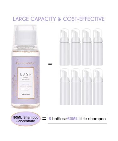 Eyelash Cleaning Shampoo Concentrate for Extensions | K-Lavender 80ml | Foam Cleaner & Lash Shampoo - Buy Online on GoSupps.com