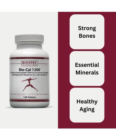 Biospec Nutritionals Bio-Cal 1200 - 100 Tablets: High-Quality Calcium Supplement - Buy Online on GoSupps.com