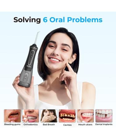 Buy Cordless Water Flosser - 300ML Portable IPX7 Waterproof 5 Modes USB Rechargeable | Perfect for Home & Travel - Buy Online on GoSupps.com
