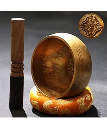 Handmade Tibetan Singing Bowl Resonance Healing Meditation Yoga Bowl with Hibiscus Decorative Wall - Buy Online on GoSupps.com