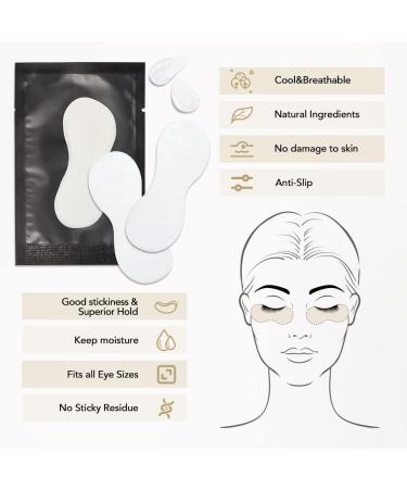 Lunamoon Eye Pads for Eyelash Extensions - 50 Pair Gourd Black | Perfect Eyelash Extension and Lifting Gel Patch - Buy Online on GoSupps.com