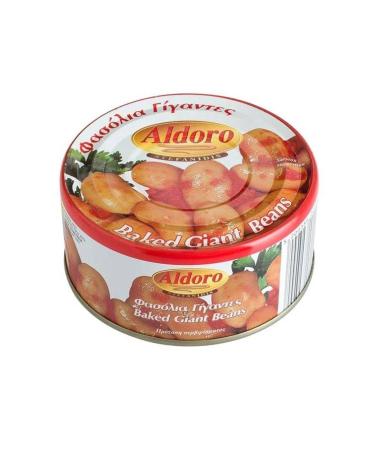 Gigantes - Greek Baked Giant Beans in tomato sauce 280gr Aldoro | Tinned Beans in rich tomato sauce with herbs | Traditional Greek Meze Recipe in 280gr tin | Suitable for Vegetarians